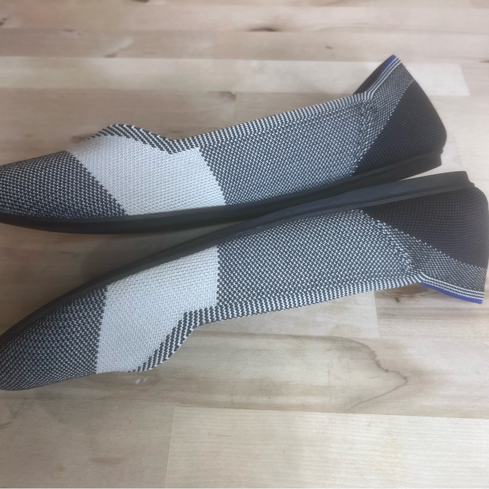 Rothy's Round Toe Captoe Flat Buffalo Plaid Slip On Size 10.5 - Picture 8 of 14